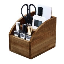 Remote Control Holders Organizer Box for Table Small Solid Wooden Desk Farmhouse