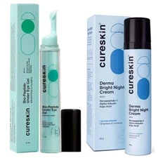 CureSkin Glow Support Combo Cream & Eye Gel Brightens, Reduces Tan, Revives Look