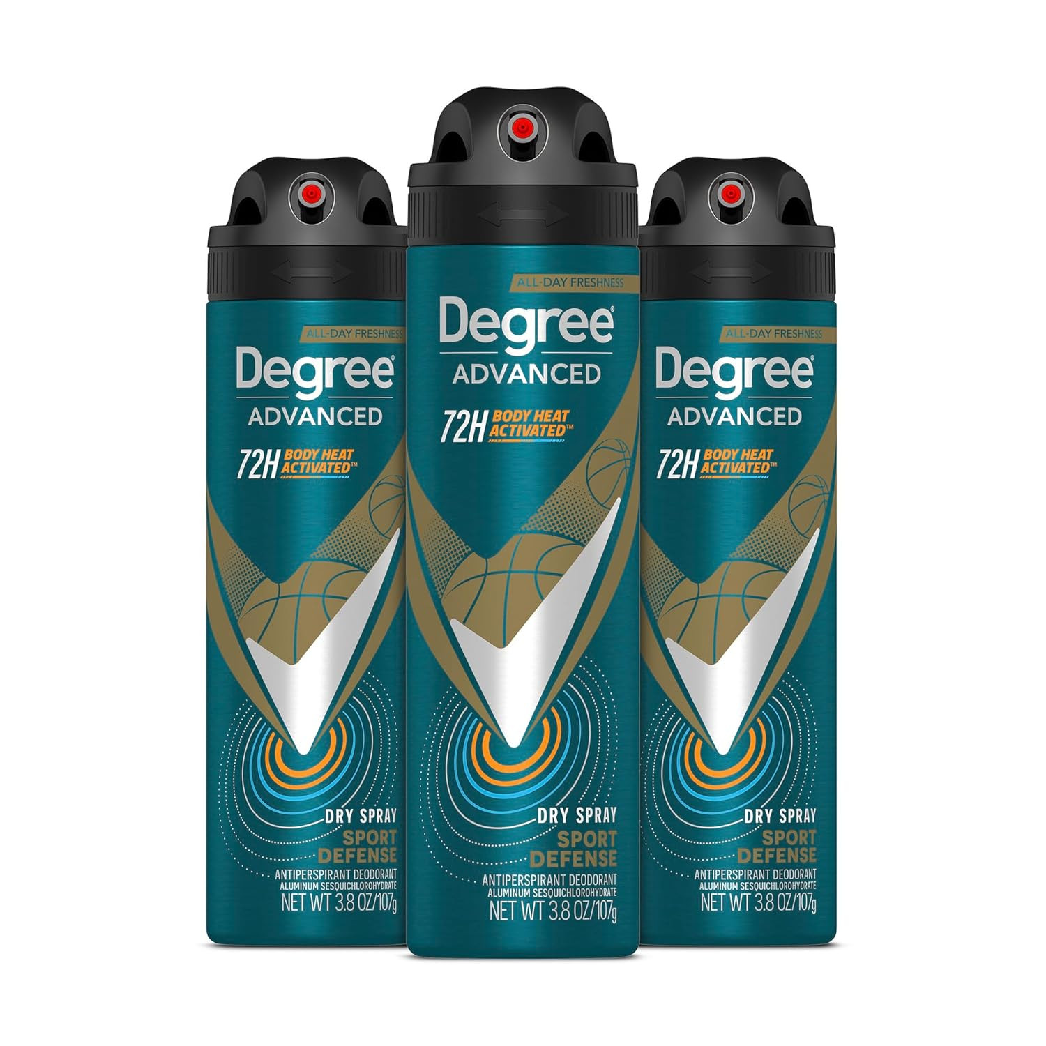 Degree Men Antiperspirant Deodorant Dry Spray Sport Defense 3 Count Deodorant fo