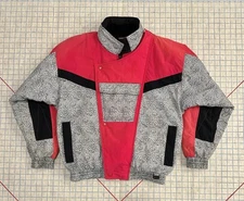 Vtg 80s 90s Ladies Retro Wild Crazy Speckled Puffy Ski Jacket Glaciers Edge Pink