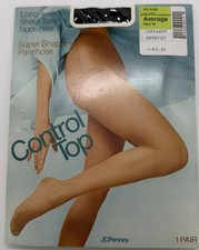 JCPenney Super Shaper Control Top Pantyhose Navy Blue Size Average
