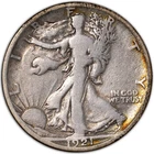1921-S Fine FN Walking Liberty Half Dollar 50C F+ Details