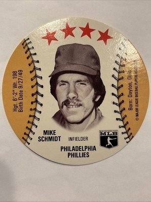 Pristine 1977 MSA Discs - Mike Schmidt Chilly Willee Frozen Drinks