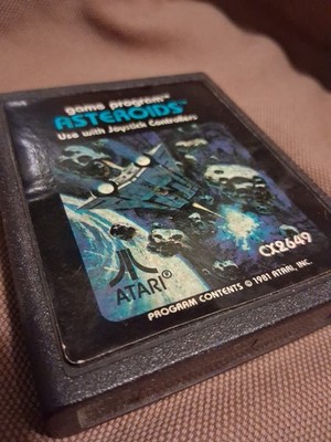 Atari Asteroids 2600 Video Game Cartridge CX2649, 1981 Edition