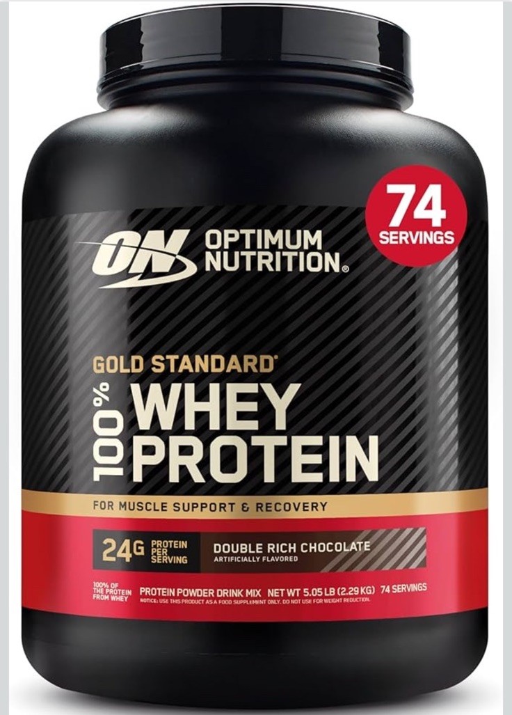 Optimum Nutrition Gold Standard 100% Whey Protein Powder, Double Rich  8/27