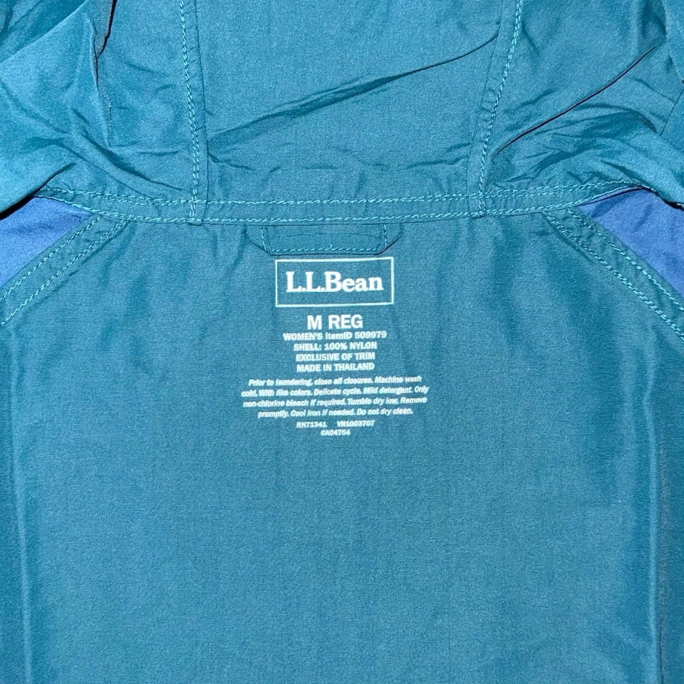 LL BEAN Mountain Classic Jacket Women Medium Regular Windbreaker Full Zip Anorak - Image 3 of 4