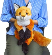 Sun Lemon Lap-Sized Fox Plush Doll M Size 60cm Knee Series Japan