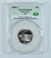 2006-S Washington State Quarter North Dakota CLAD PR70 DCAM CAC