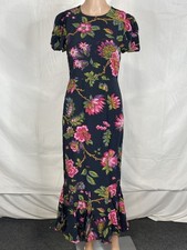 Rhode Women's Dress Lulani Floral Print Midi, Size 2, Ink Multi