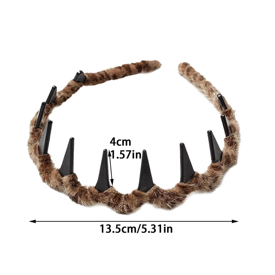 3Pcs Retro High Skull Pearl Headband High Cranium Design Serrated Anti-Slip - Image 2 of 4