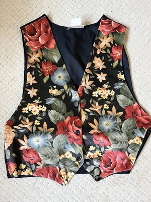 Vintage GITANO Floral Boho Vest ( Unmarked Size Medium IMO) 