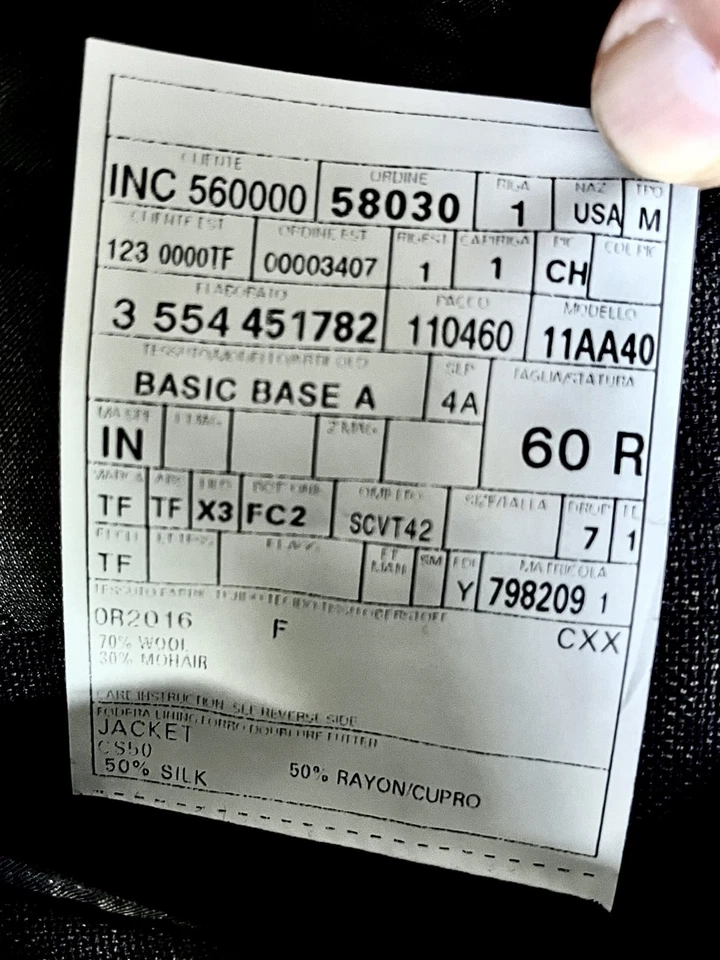 TOM FORD CUSTOM DRK BROWN SPORT JACKET (Made in Switzerland) - Image 4 of 4