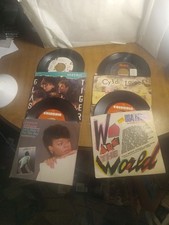 1970's-1980s Pop / Rock Lot Of 10 -45 RPM Records With Picture Sleeve