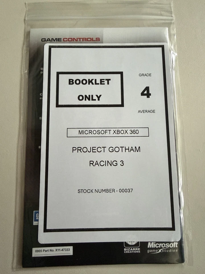 Booklet Only - Microsoft XBox 360 - Project Gotham Racing 3 - Image 2 of 2