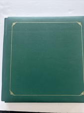 Creative Memories12x12 Album Green Gold Foil Trim 15 White Pages w 12 Page Prot
