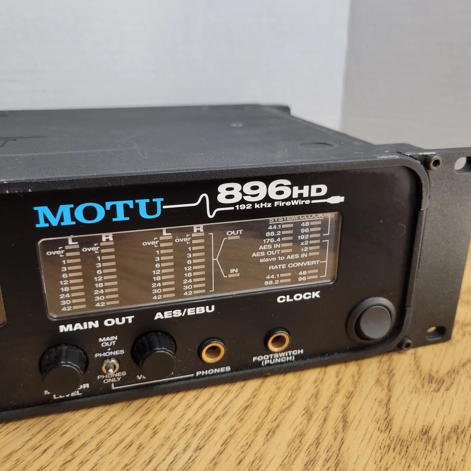 MOTU 896HD 8-Channel FireWire Audio Interface 24 Bit 192 kHz - Working Unit - Image 4 of 4