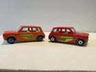 Vtg 1970 Lesney Matchbox No 29 Superfast Racing Mini One Red One Orange