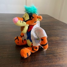 Disney Store Mad Scientist Tigger Plush Winnie the Pooh Bean Bag 9 Inch Vintage