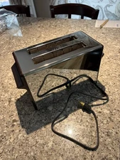 Vintage Toastmaster Chrome Walnut Woodgrain Model B706 Pastry Toaster New