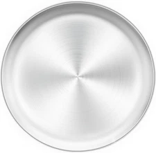 12 Inch Stainless Steel Pizza Pan - round Baking Tray, Heavy Duty, Dishwasher Sa