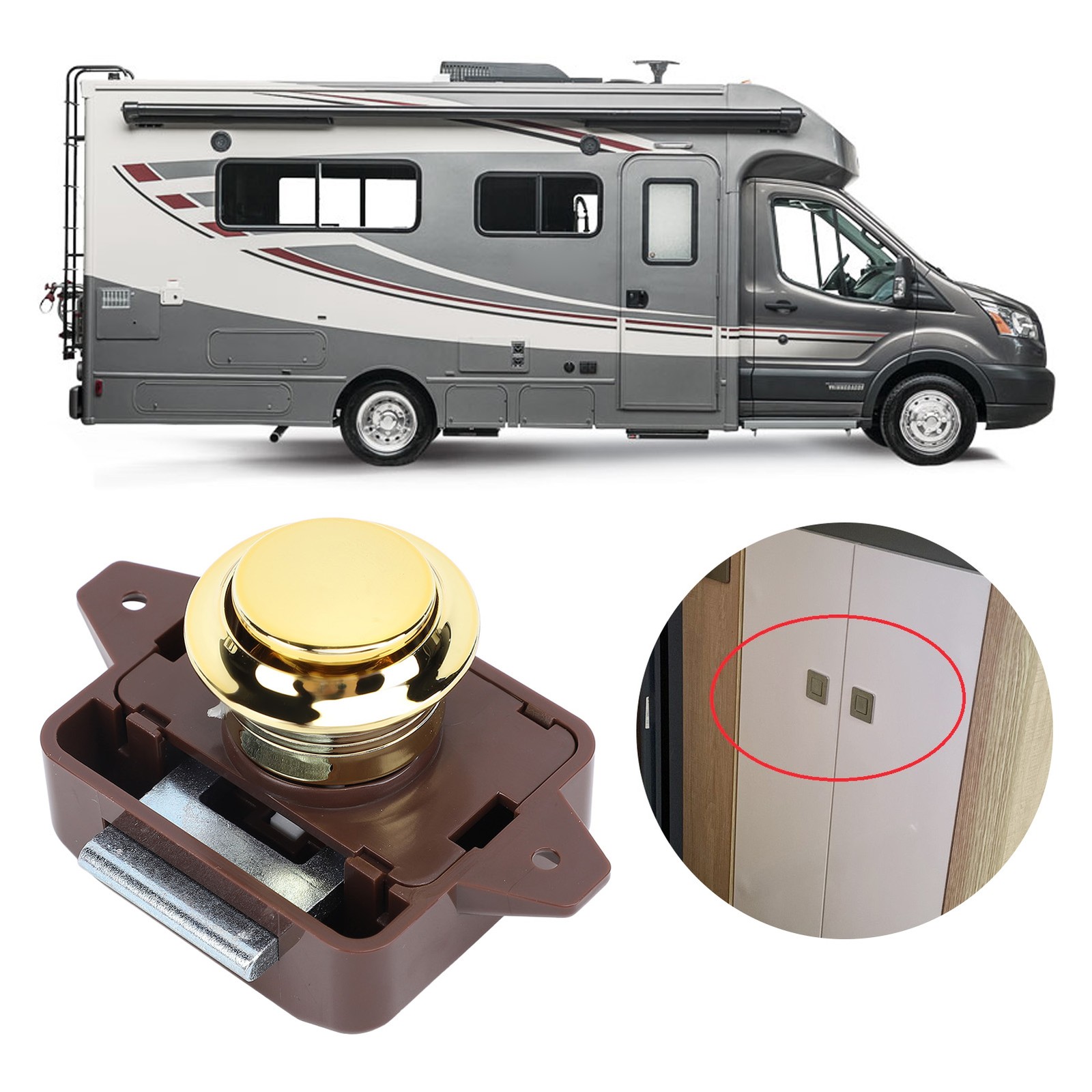 Cabinet Push Button Latch Easy To Use Stylish Look BAJ