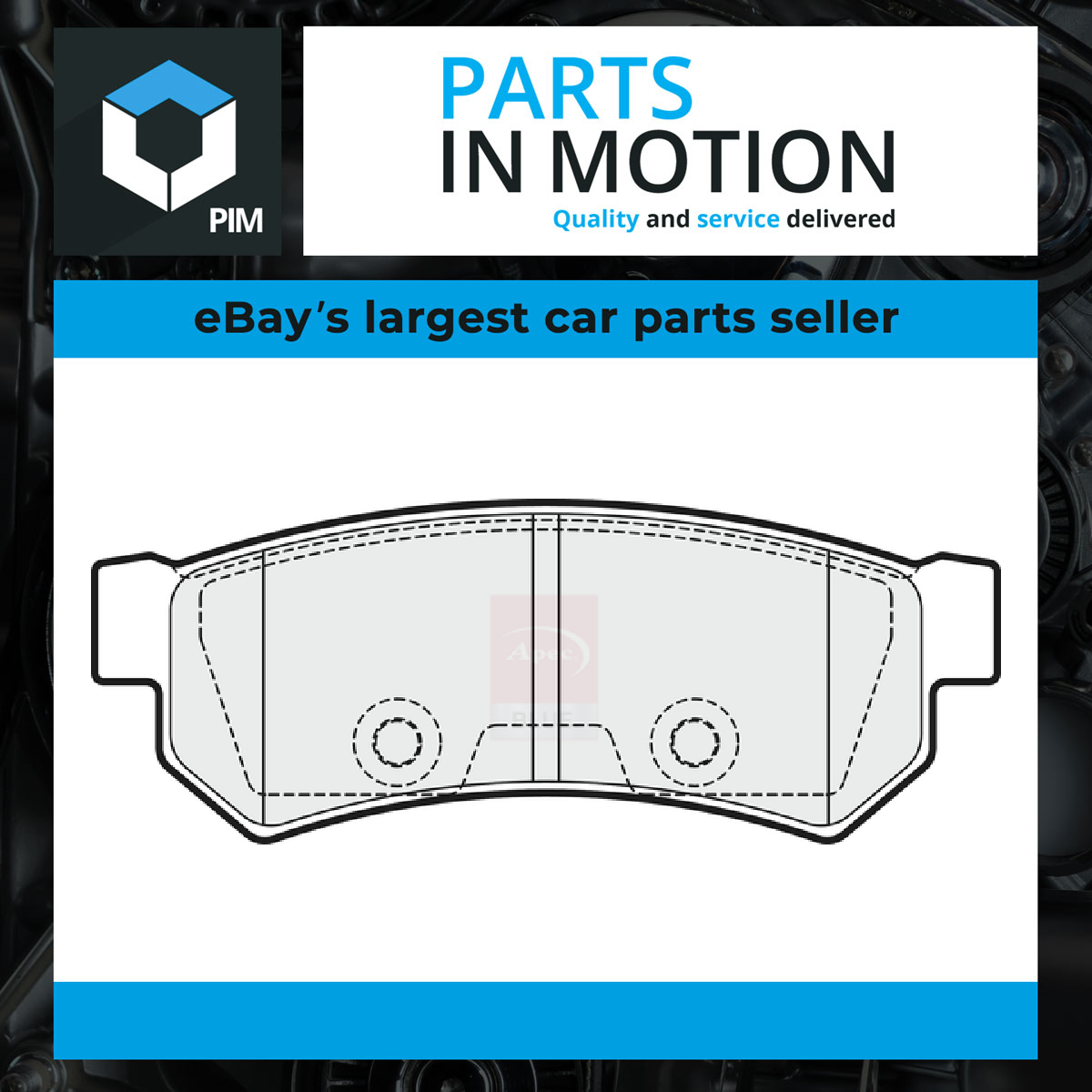 Brake Pads Set fits CHEVROLET LACETTI J200 1.6 Rear 2005 on 96800089 Apec Blue - Image 8