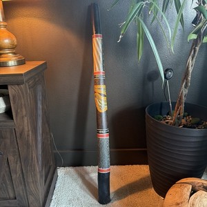 Vintage Hand Painted Didgeridoo With Cracks 48”