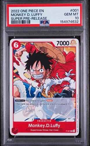 Monkey.D.Luffy (Super Pre-Release Participant) graded PSA 10 for sale on eBay