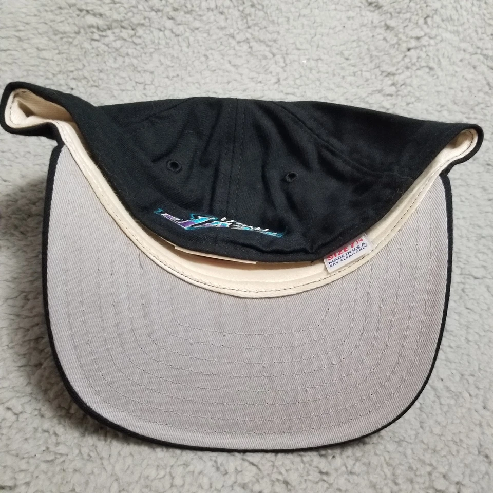 Vintage Utah Jazz Hat Cap Fitted Mens 7 1/4 Black NBA Basketball Jazz 90s - Image 2 of 4