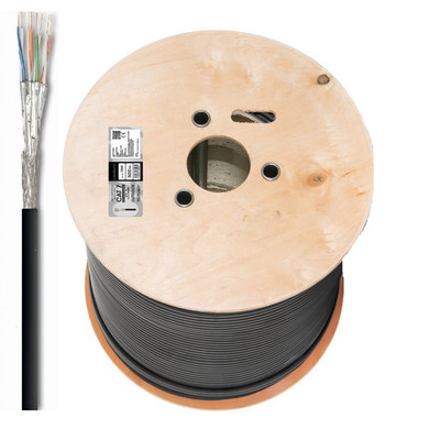 500m Schwarz Outdoor Cat 7 Kupfer 1000MHz Verlegekabel Erdkabel Netzwerkkabel UV