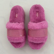 UGG Fluffita Pink Faux Fur Slide Slippers Women's Size 6