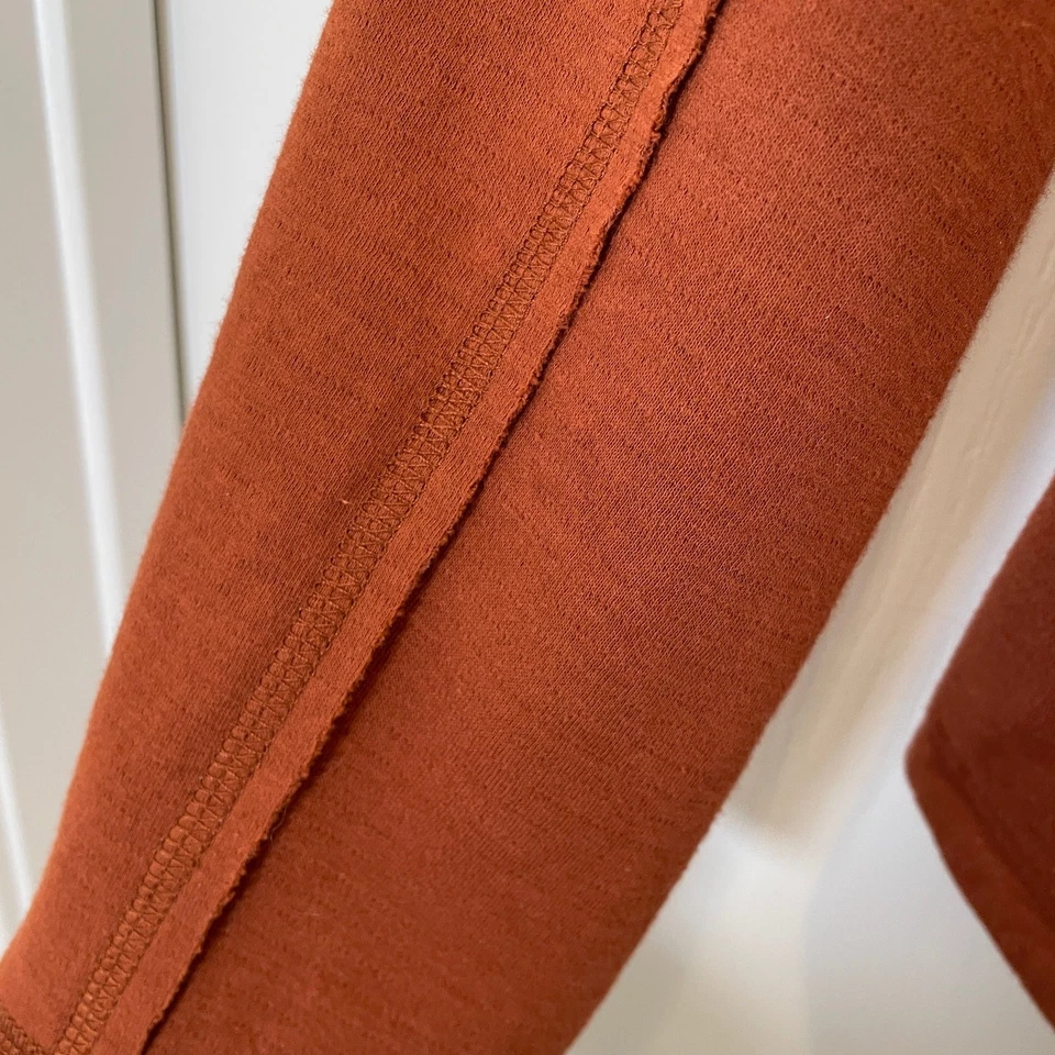 Chaqueta Blazer Caslon Tejida Marrón Un Botón Sin Solapa con Bolsillos Minimalista M Foto 4 de 4