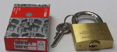 Cisa 22010-50-0 PadLock Brass Lock Made in Italy
