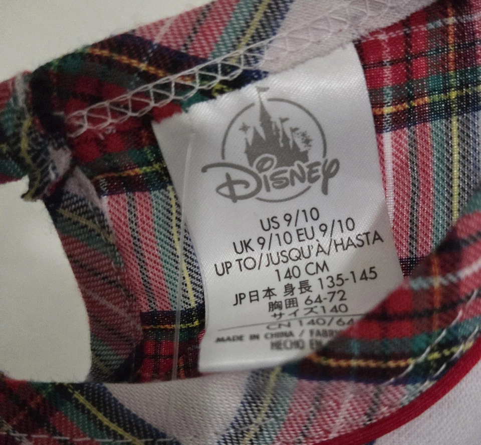 Disney Store Minnie Mouse Camisón a Cuadros Vestido para Dormir Bordado Niña M 9/10 Foto 2 de 3