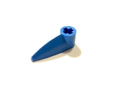 LEGO Bionicle, Technic Parts: Tooth, 1x3 w/ Axle Hole, #41669, Azure Blue - 1 Pc