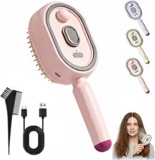 Electric Steam Hair Straightener Brush Rechargeable Anti Frizz Detangling