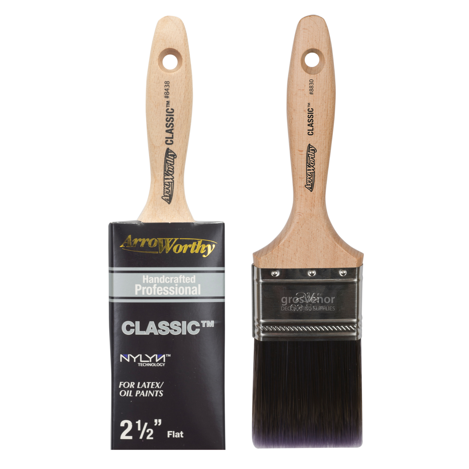 Arroworthy Classic Straight Beavertail Paint Brush 2.5""