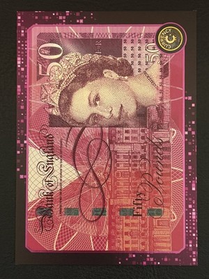 50 British Pound Sterling Note #49 2024 Cardsmiths Currency Iced Foil