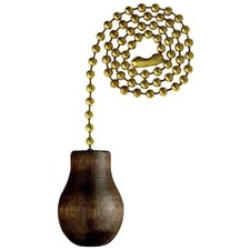 Lot of 6 Westinghouse 77013 Wood Ball Pull Chain 12"