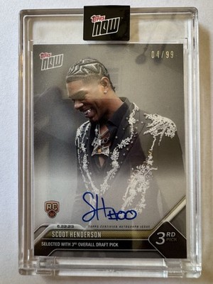 2023-24 Topps Now Draft Scoot Henderson RC ROOKIE 4/99 AUTO
