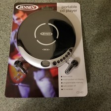 Jensen CD60 Portable CD Player with Headphones AM FM Radio Bass Boost