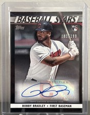 2020 Topps - Baseball Stars Autographs Bobby Bradley #BSA-BB Black /199 (AU, RC)