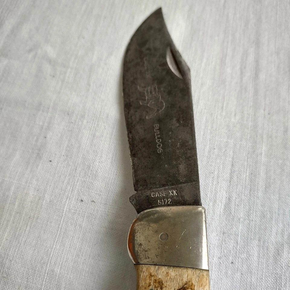 CUCHILLO VINTAGE 1940-65 CASE XX BULLDOG MANGO CIERVO #5172 SIN CAJA *LEER NOTAS Foto 4 de 4