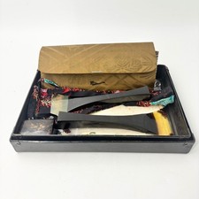 Shamisen Bachi Pick Traditional Instrument Tool 2pcs with Box Case etc Set