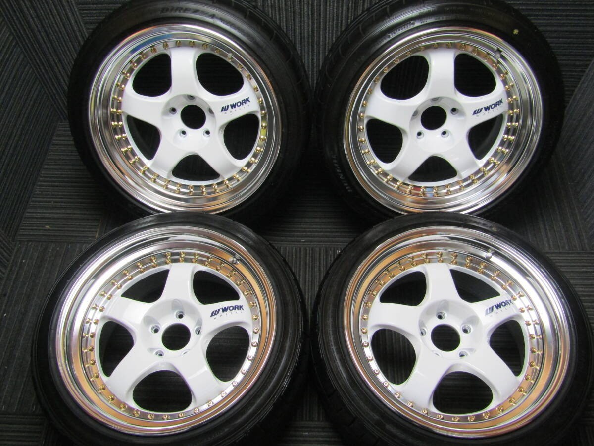 WORK MEISTER S1 3P ホイールタイヤ 4本セット 18インチ WORK Meister S1 3P (18×10J+18)×4,5H×114.3 set of 4 GTR R33