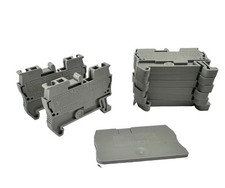 Lot of 8 Phoenix Contact ST 2.5 DIN Rail Terminal Blocks + 1 B-ST 2.5 End Cover