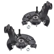Pair Front Left + Right Steering Knuckle & Wheel Bearing Hub Assy Replacement fo