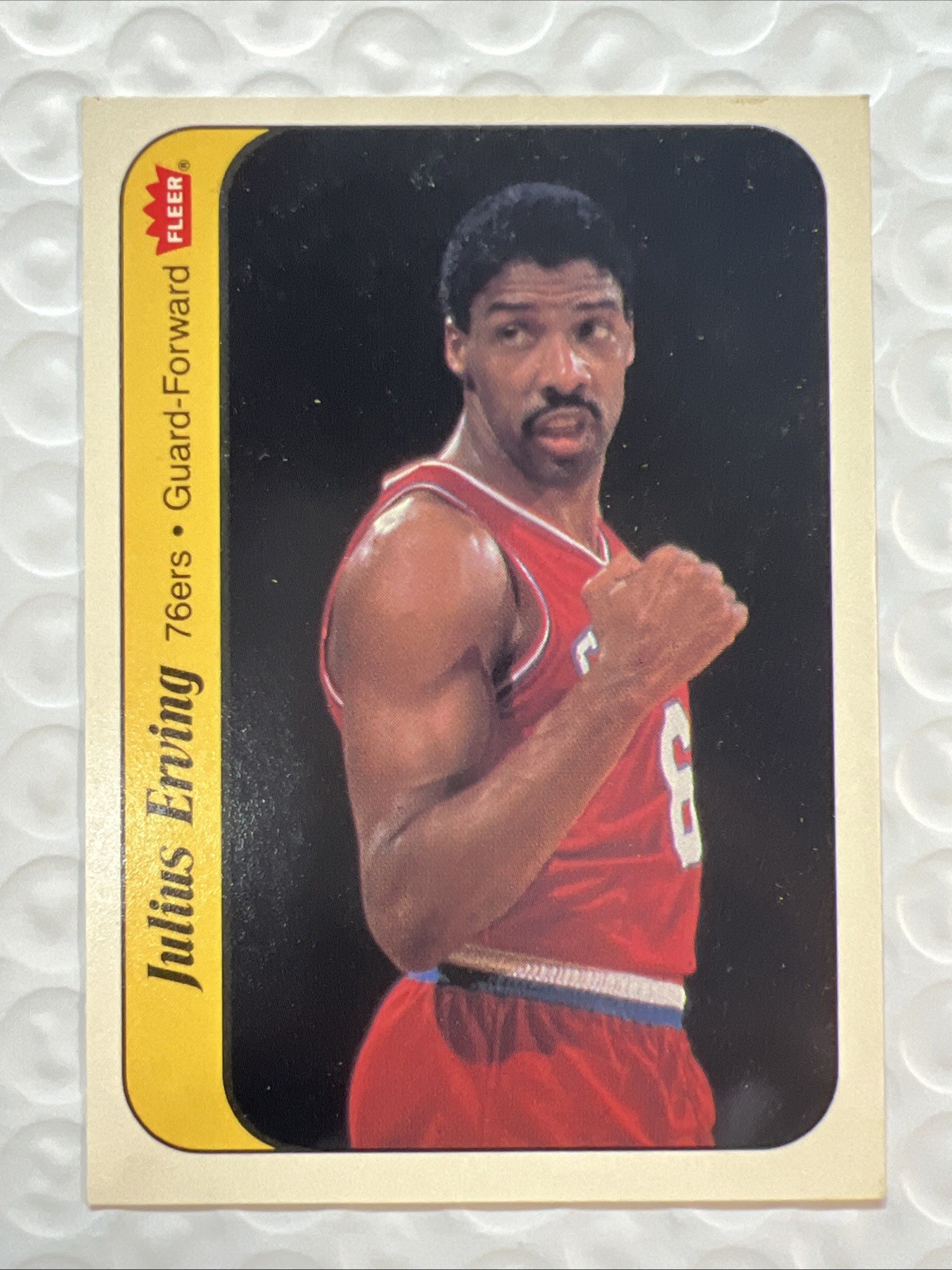 1986-87 Fleer - Stickers Julius Erving #5 Basketball Card EX/EXMT Classic Card