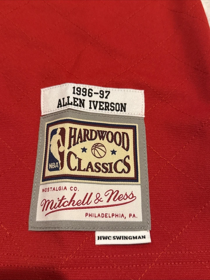 Camiseta deportiva Mitchell & Ness 96-97 para hombre Allen Iverson 75 aniversario diamante grande L Foto 2 de 4