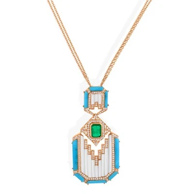10.50 Gesamt Karat Gewicht Kunstdiamanten Grown Diamant Perle Sambia Smaragd - Bild 1 von 4